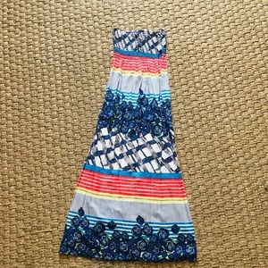 Strapless summer maxi dress